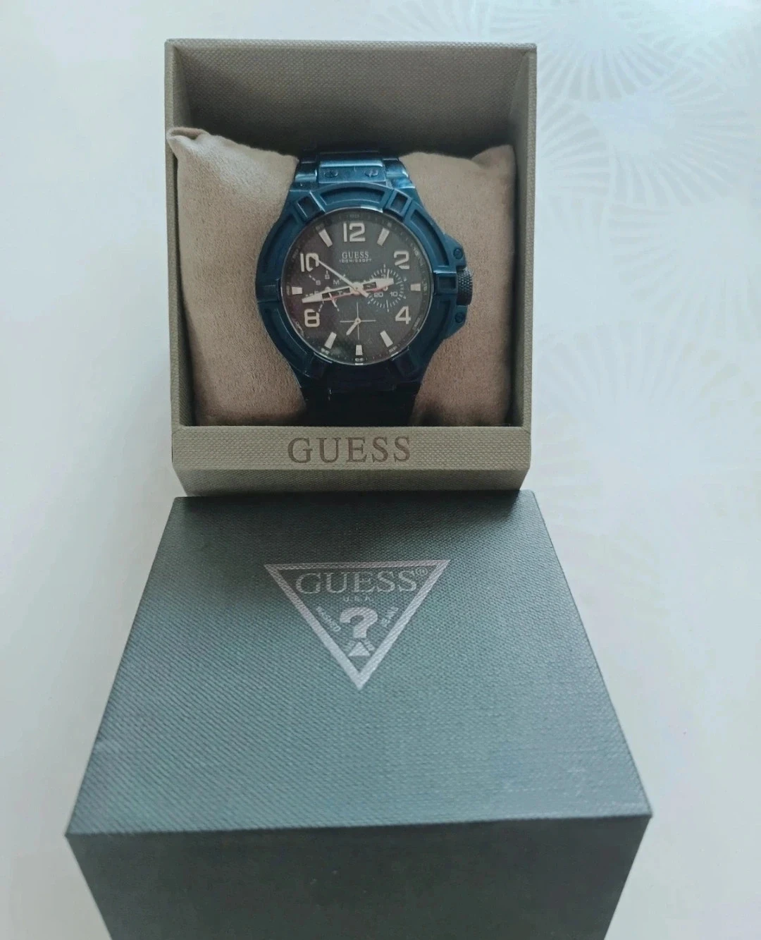 Herenhorloge Guess marineblauw w0218g4 – photo 7